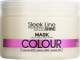 Haarmaske für gefärbtes Haar mit Seidenproteinen - Stapiz Sleek Line Colour Hair Mask — Bild N1
