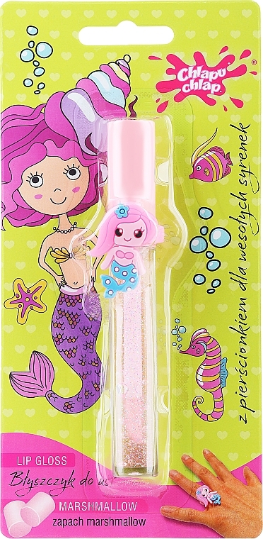Lippenbalsam Meerjungfrau + Ringel mit Marshmallow-Geschmack - Chlapu Chlap Lip Gloss Marshmallow — Bild N1