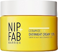Revitalisierende Nacht-Gesichtscreme mit Ceramiden - NIP+FAB Ceramide Fix Overnight Repair Cream 12% — Bild N1