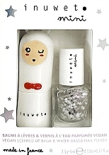 Düfte, Parfümerie und Kosmetik Inuwet Mini Duo White Set (Nagellack 5ml + Lippenbalsam 3.5g) - Make-up Set