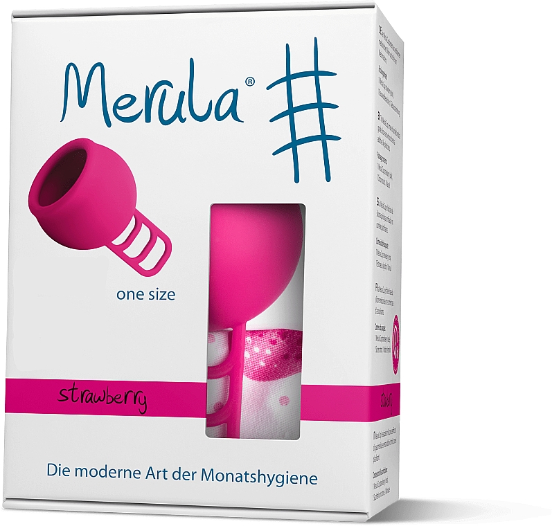 Universelle Menstruationstasse one size - Merula Cup Strawberry — Bild N1