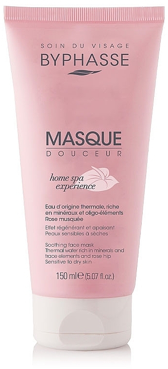 Beruhigende und regenerierende Gesichtsmaske mit Hagebuttenöl für trockene und empfindliche Haut - Byphasse Soothing Face Mask — Bild N1