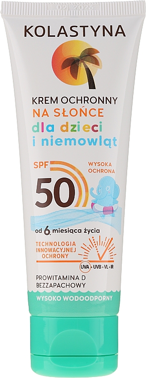 Wasserfeste Sonnenschutzcreme für Kinder SPF 50 - Kolastyna