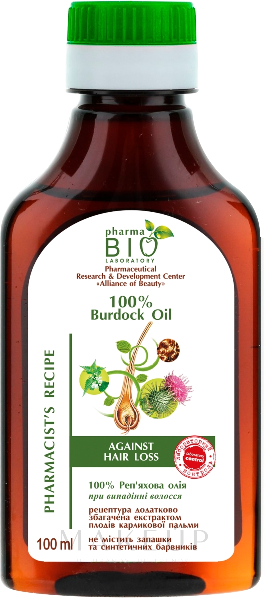 100% Klettenöl gegen Haarausfall - Pharma Bio Laboratory — Foto 100 ml