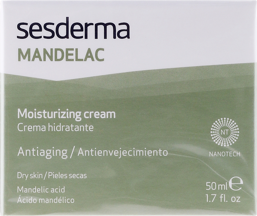 Feuchtigkeitsspendende Anti-Aging Gesichtscreme mit Mandelsäure für trockene Haut - SesDerma Laboratories Mandelac Moisturizing Cream — Bild N1