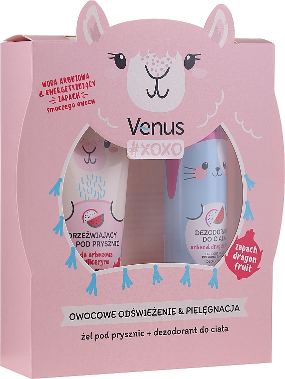 Körperpflegeset - Venus #Xoxo Fruit Refreshment & Care Set (Duschgel 250ml + Deospray 150ml) — Bild N1