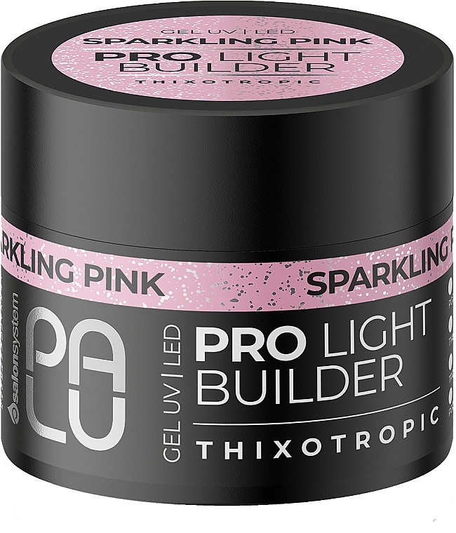 Nagelgel - Palu Pro Light Builder Gel Sparkling Pink  — Bild N1