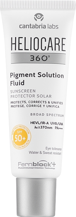 Anti-Flecken-Gesichtsflüssigkeit mit Sonnenschutz - Cantabria Labs Heliocare 360 Pigment Solution Fluid Spf50+ — Bild N1
