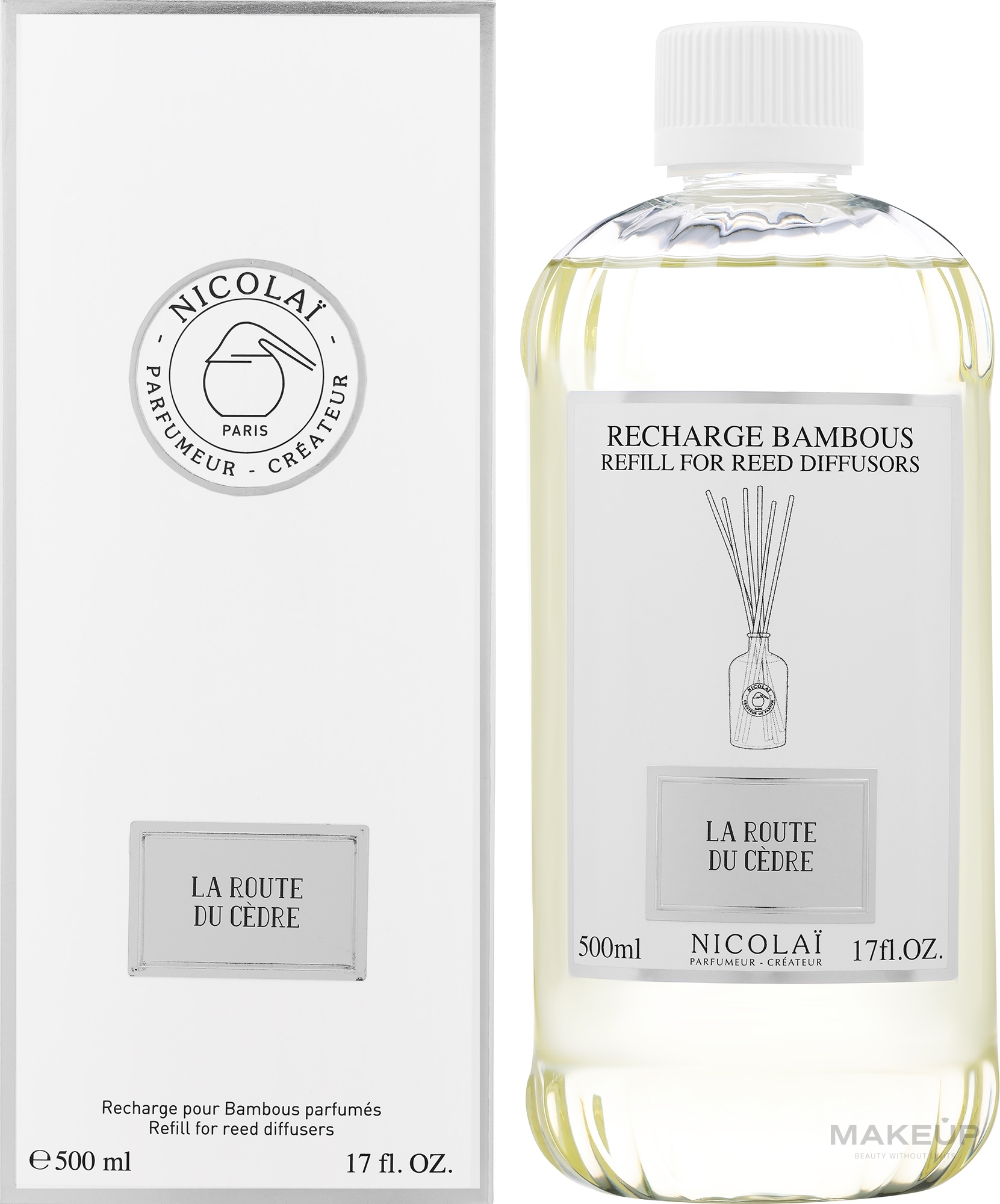 Raumerfrischer -  Nicolai Parfumeur Createur La Route Du Cedre Reed Diffusers Refill  — Bild 500 ml