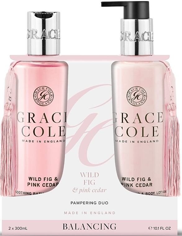 Set - Grace Cole Wild Fig & Pink Cedar Body Duo (sh/gel/300ml + h/body/lot/300ml) — Bild N1