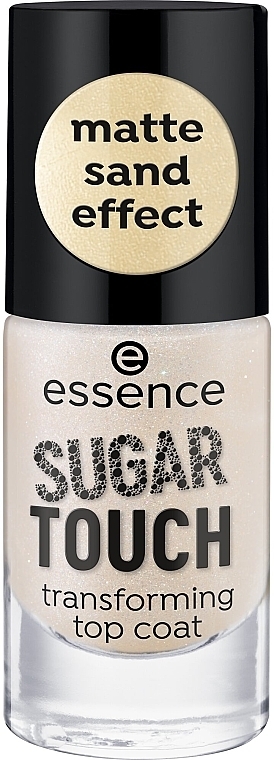 Decklack mit mattem Sandeffekt - Essence Sugar Touch Transforming Top Coat — Bild N2