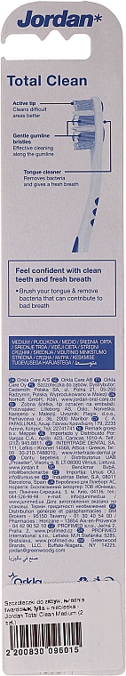 Zahnbürste weich Total Clean blau,gelb 2 St. - Jordan Total Clean Medium — Bild N2