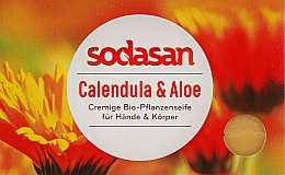 Bio-Seife mit Calendula und Aloe für das Gesicht - Sodasan — Bild N1