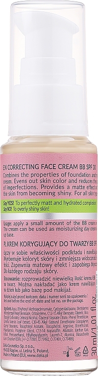 CC-Creme - Delia So Perfect BB Mattyfying & Hidrating Cream SPF 30  — Bild N2