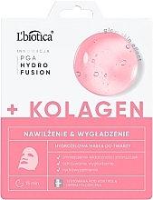 Düfte, Parfümerie und Kosmetik Hydrogel-Gesichtsmaske mit Kollagen - L'biotica PGA Hydro Fusion + Kolagen 