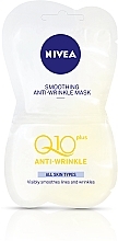 Düfte, Parfümerie und Kosmetik Beruhigende Anti-Falten Gesichtsmaske - NIVEA Visage Q10 Plus Anti-Wrinkle Smoothing Facial Mask