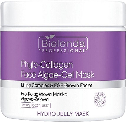 Algenmaske für das Gesicht - Bielenda Professional Hydro Jelly Mask Phyto-Collagen Face Algae-Gel Mask  — Bild N1