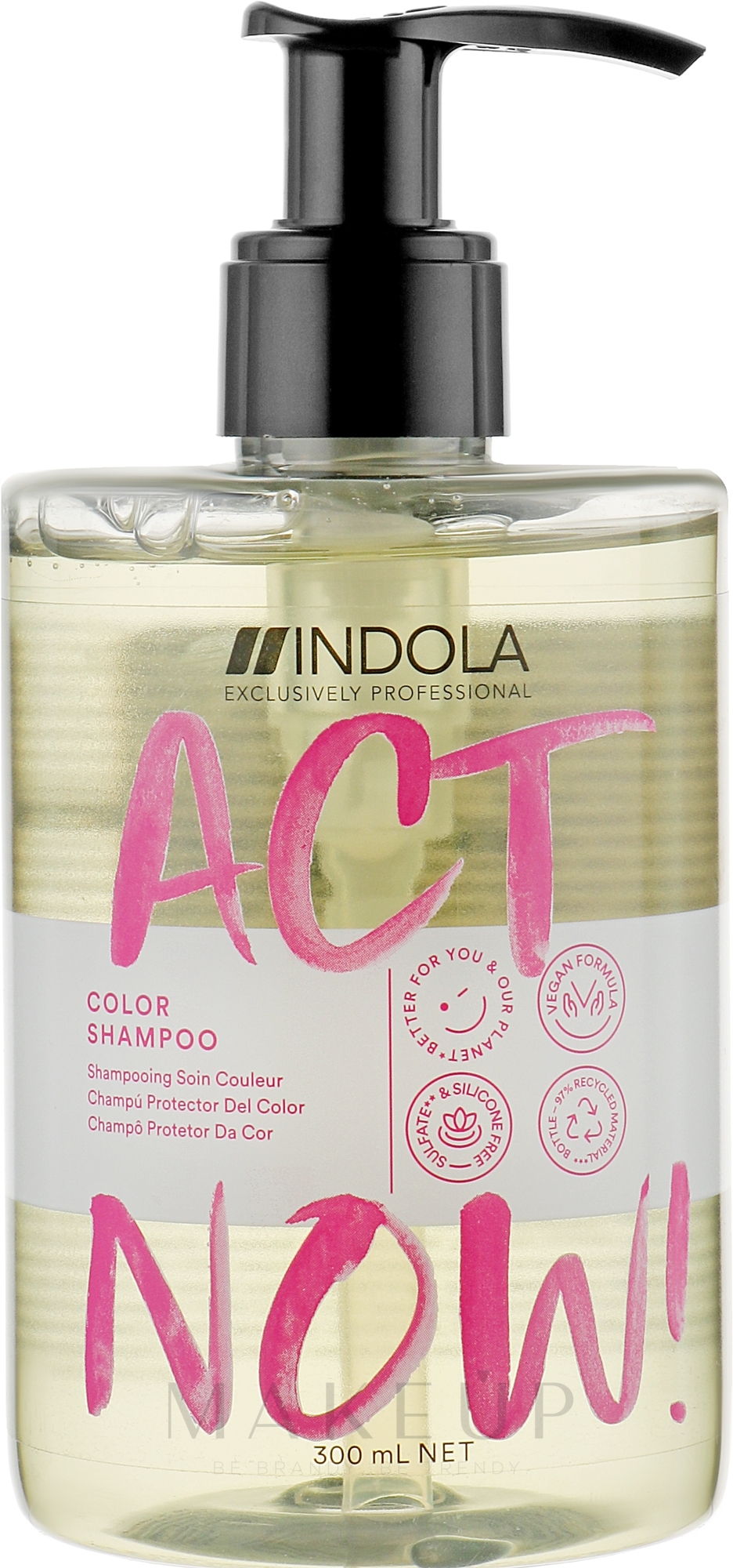 Shampoo für gefärbtes Haar - Indola Act Now! Color Shampoo — Bild 300 ml