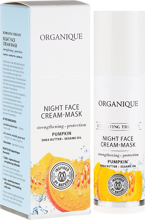 Intensiv feuchtigkeitsspendende Crememaske für die Nacht - Organique Hydrating Therapy Night Face Cream-Mask — Bild N2