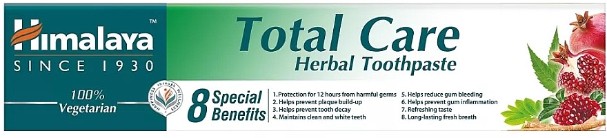 Zahnpasta - Himalaya Herbals Total Care Herbal Toothpaste — Bild N2