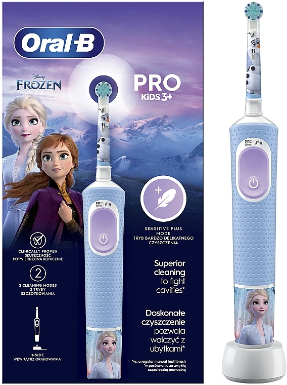 Elektrische Zahnbürste für Kinder blau - Oral-B Vitality Pro Kids 3+ Frozen — Bild N1