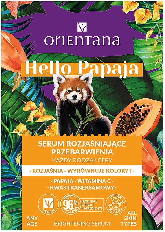 Aufhellendes Gesichtsserum mit Vitamin C und Tranexamsäure - Orientana Hello Papaja	 — Bild N2