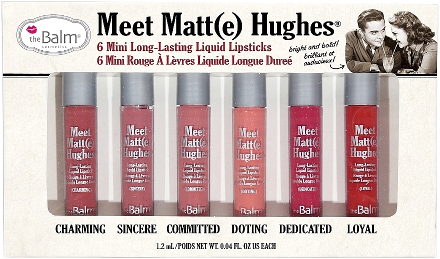 Lippenstift-Set (Lippenstift 6x1.2ml) - theBalm Meet Matt(e) Hughes 6 mini Liquid Lipsticks — Bild N1
