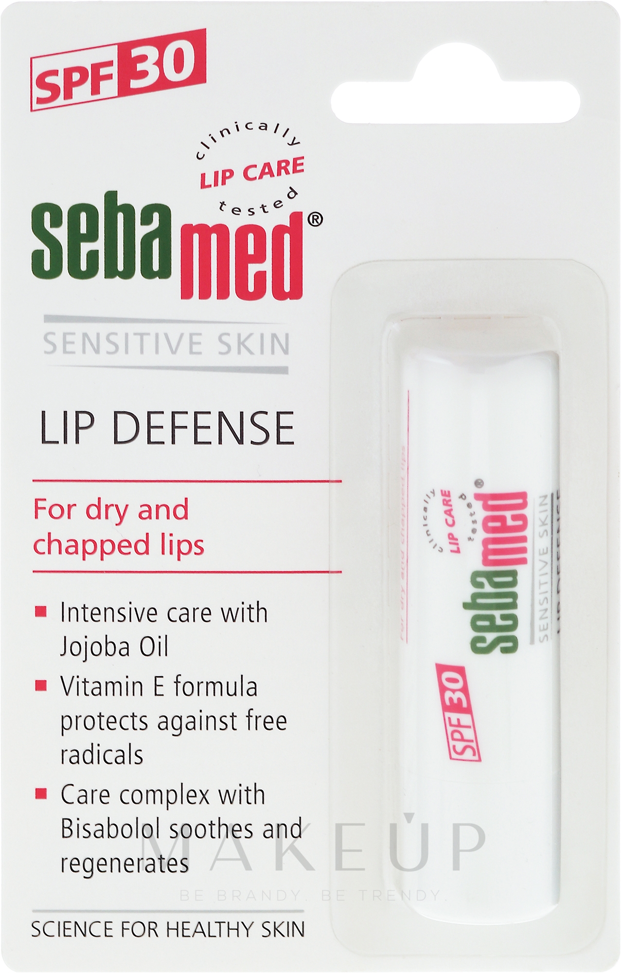 Schützender Balsam für trockene und rissige Lippen SPF 30 - Sebamed Lip Defense Balm Spf 30 — Bild 4.8 g