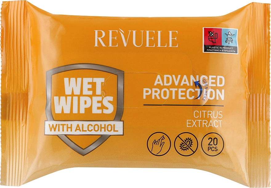 Feuchttücher mit Zitrusextrakt - Revuele Advanced Protection Wet Wipes Citrus Extracts — Bild N1