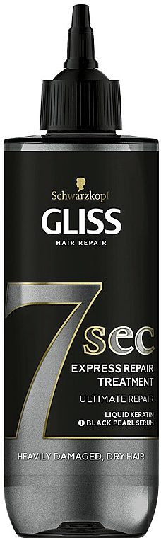Rekonstruierende Haarmaske für trockenes und strapaziertes Haar - Schwarzkopf Gliss Kur 7 Sec Express Repair Treatment Ultimate Repair