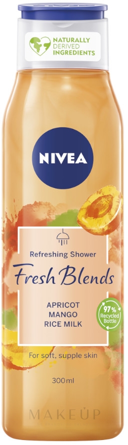 Erfrischendes Duschgel mit Mango, Aprikose und Reismilch - Nivea Fresh Blends Refreshing Shower Apricot Mango Rice Milk — Bild 300 ml