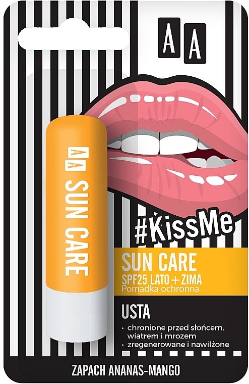 Schützender Lippenbalsam mit Mango- und Ananasduft SPF 25 - AA #KissMe Sun Care SPF 25 Lipstick