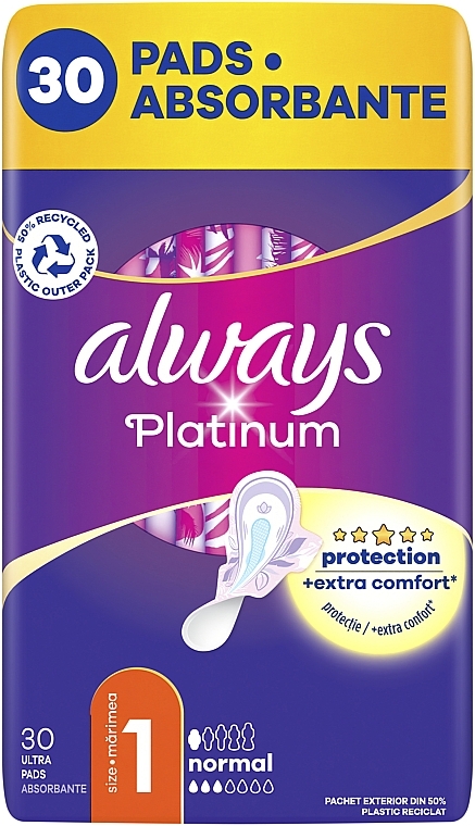Damenbinden Größe 1 30 St. - Always Platinum Protection +Extra Comfort Normal — Bild N3