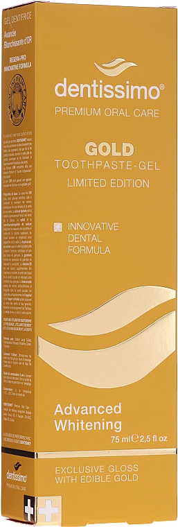 Aufhellende Zahnpasta mit Goldpartikeln - Dentissimo Advanced Whitening Gold Toothpaste — Bild N1