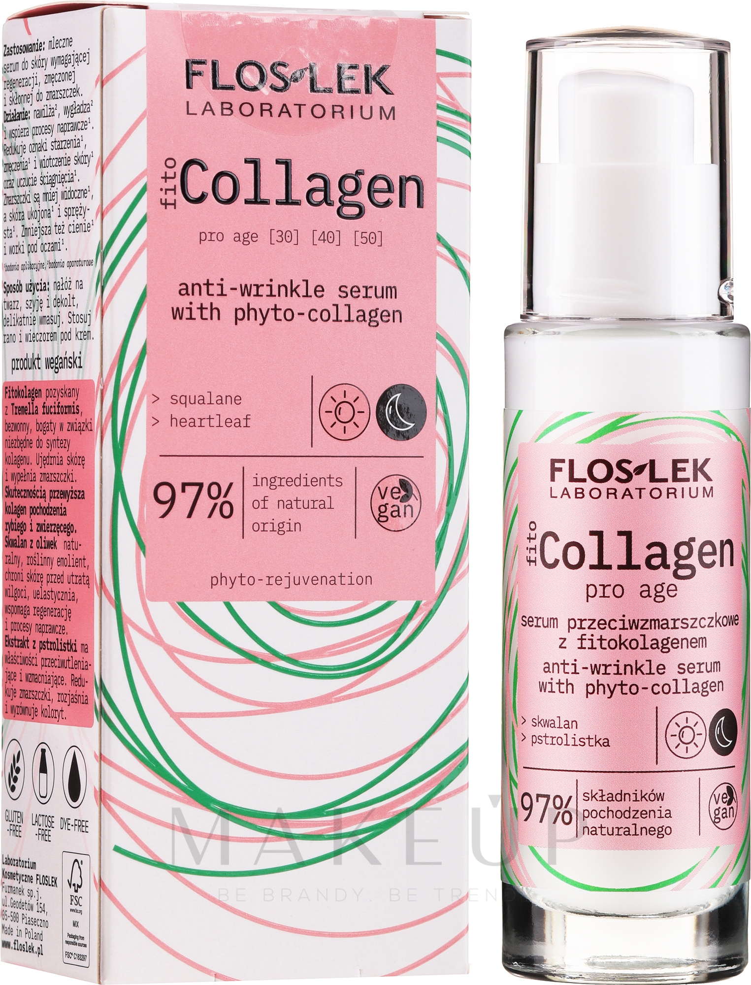 Anti-Falten-Serum mit Phytocollagen - Floslek Pro Age Serum With Phytocollagen — Bild 30 ml