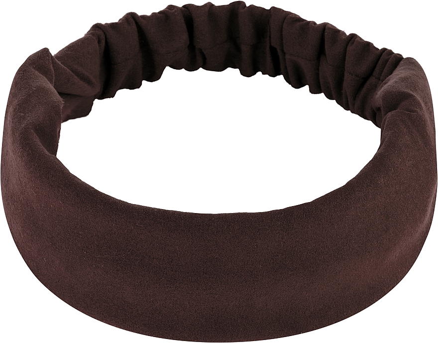 Stirnband aus Öko-Wildleder gerade braun Suede Classic - MAKEUP Hair Accessories — Bild N1