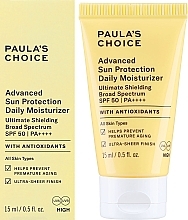 Düfte, Parfümerie und Kosmetik Feuchtigkeitsspendende Sonnenschutzcreme - Paula's Choice Advanced Sun Protection Daily Moisturizer SPF 50 PA++++ Travel Size