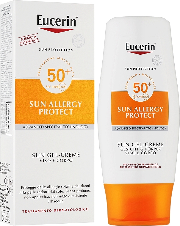 Sonnenschutzcreme-Gel für den Körper gegen Sonnenallergie SPF 50 - Eucerin Sun Allergy Protection Sun Creme-Gel SPF 50 — Foto N2