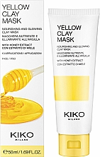 Pflegende und aufhellende Gesichtsmaske mit Honigextrakt und gelbem Ton - Kiko Milano Yellow Clay Mask — Bild N2