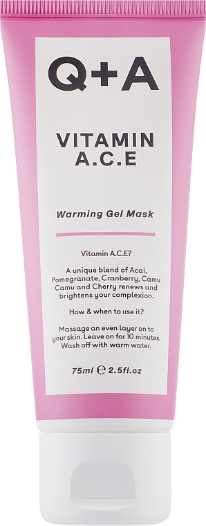 Multivitamin-Gesichtsmaske - Q+A Vitamin A.C.E. Warming Gel Mask — Bild N1