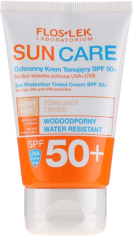 Tonisierende Sonnenschutzcreme für das Gesicht SPF 50+ - Floslek Sun Protection Tinder Cream SPF50+