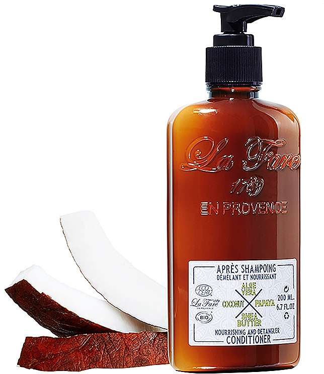 Nährende Haarspülung mit Kokosnuss, Sheabutter, Aloe Vera und Papaya - La Fare 1789 Nourishing & Detangling Conditioner — Bild N1