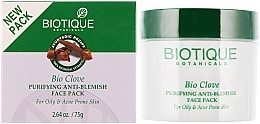 Klärende Gesichtsmaske mit Nelke - Biotique Bio Clove Purifying Anti- Blemish Face Pack — Bild N3