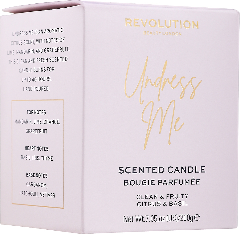 Makeup Revolution Beauty London Undress Me Scented Candle - Duftkerze Undress Me — Bild N2