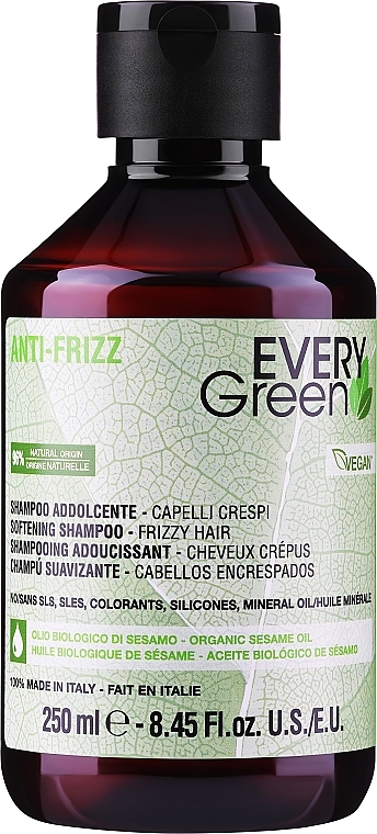 Feuchtigkeitsspendendes Shampoo für trockenes und lockiges Haar - EveryGreen Anti-Frizz Shampoo — Bild N1