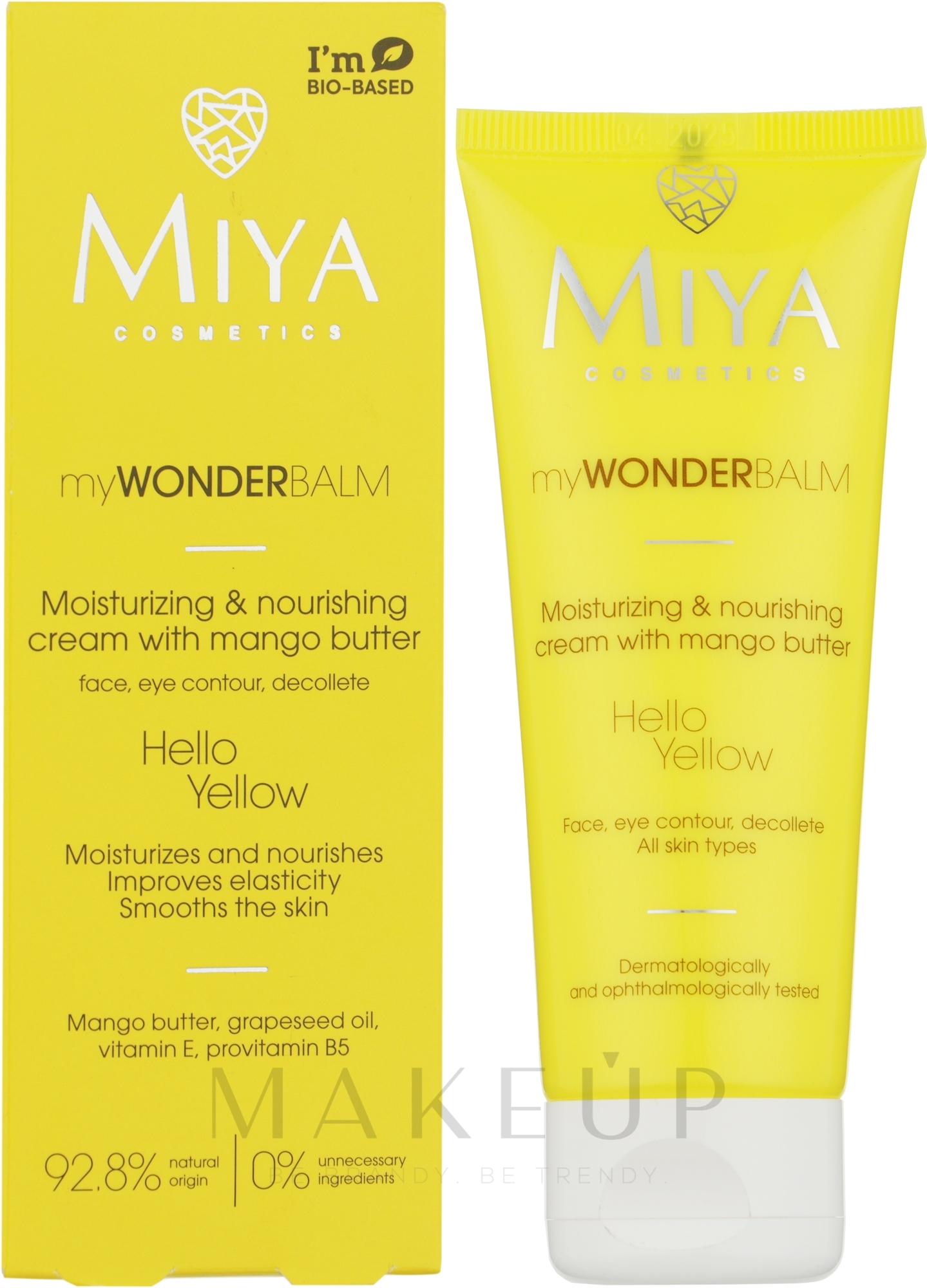 Feuchtigkeitsspendende und pflegende Gesichtscreme mit Mangobutter - Miya Cosmetics My Wonder Balm Hello Yellow Face Cream — Foto 75 ml