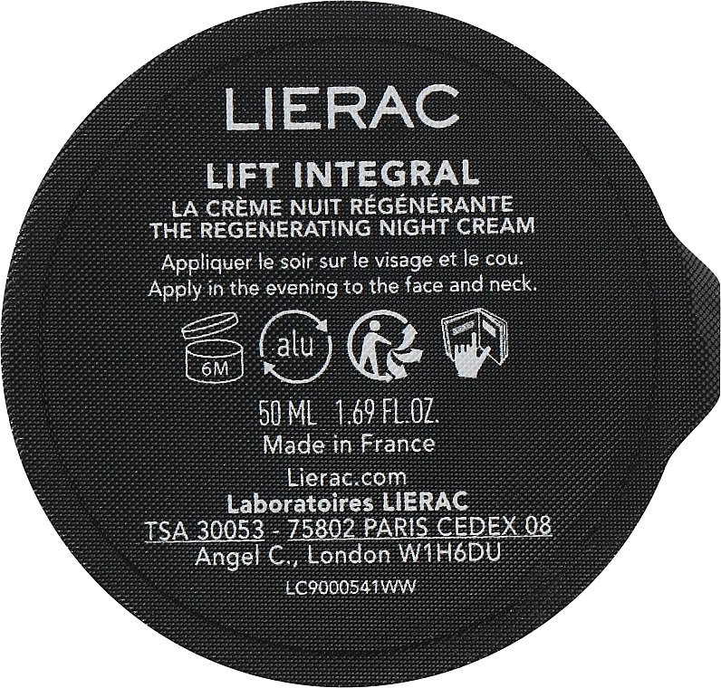 Revitalisierende Nachtcreme - Lierac Lift IntegralThe Regenerating Night Cream Refill (Refill) — Bild N1