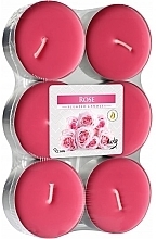 Düfte, Parfümerie und Kosmetik Teekerzen-Set Rose - Bispol Rose Maxi Scented Candles