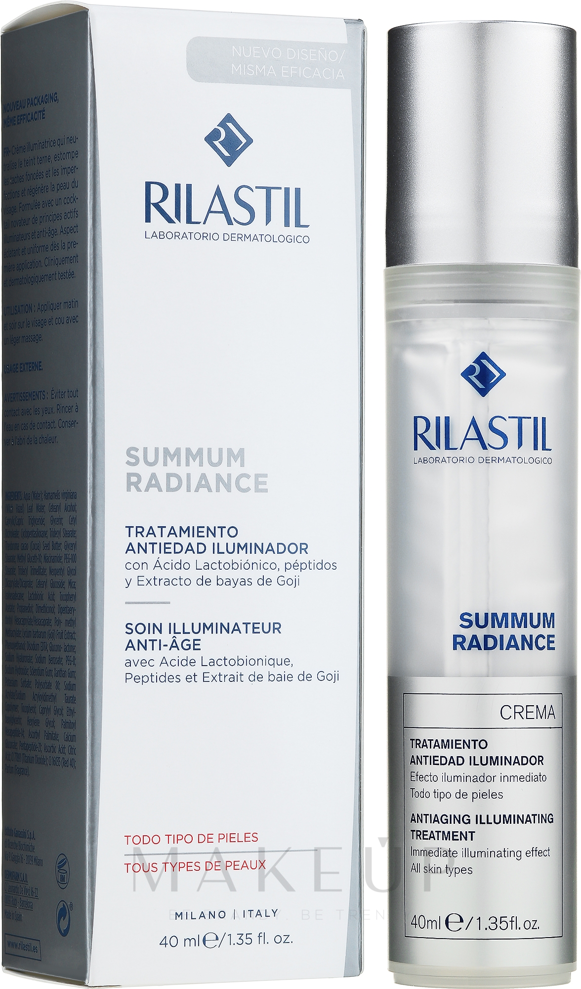 Aufhellende Anti-Aging-Creme - Rilastil Cumlaude Summum Radiance Cream — Bild 40 ml