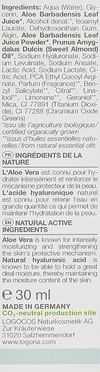 Bio-Gesichtsfluid mit Hyaluronsäure und Aloe - Logona Hyaluron Hydro Fluid — Bild N3